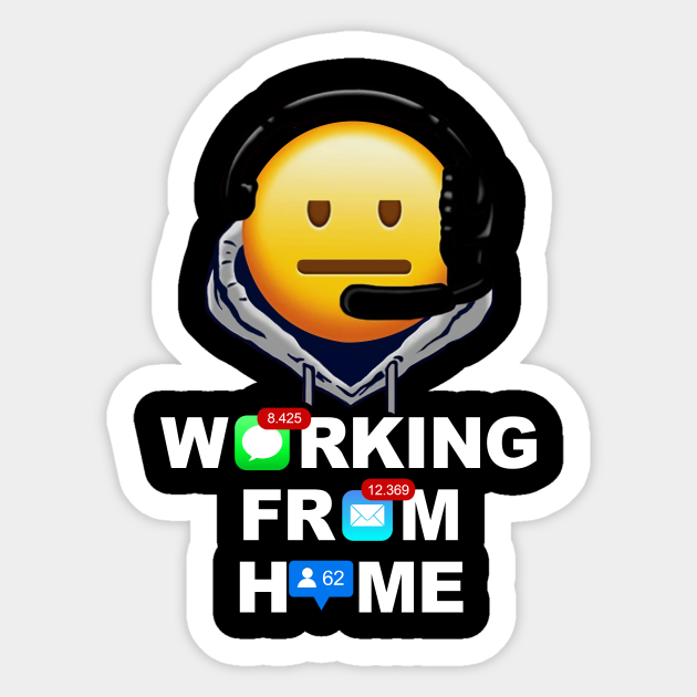 Working From Home Emoji Social Worker Lover Gift Social Worker